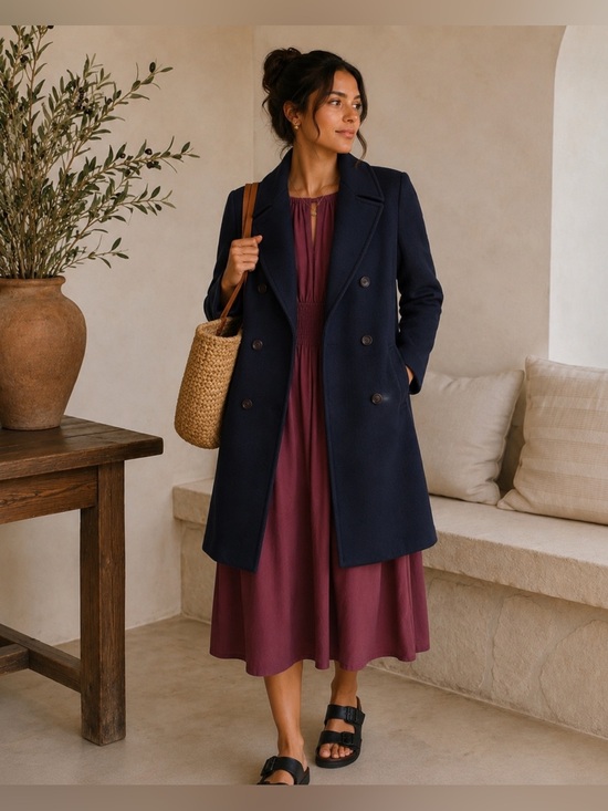 Pendleton Jackets & Blazers - Pendleton Virgin Wool Navy Peacoat Vintage USA Double Breasted Coat M